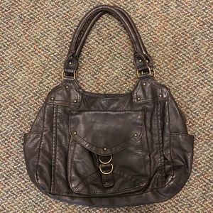 Converse One Star brown leather hobo purse